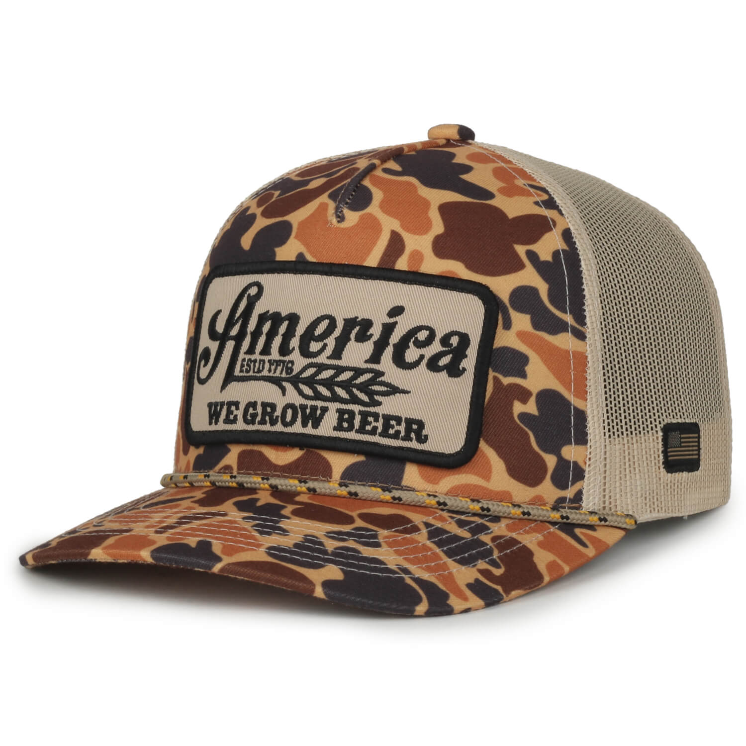 We Grow Beer Hat-Old School Camo – American Cattle Co