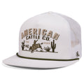 The 8-Second Hat by Rural Cloth is a white mesh back hat with 