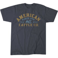 The Rural Cloth ACC Mark Tee is a comfortable Heather Navy shirt made of combed ring spun cotton, featuring 
