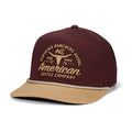 The Rural Cloth Certified Ranchers Association Hat is a maroon snapback with 