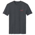 The Frontier Tee by American Cattle Co is a plain dark gray vintage western t-shirt with small red 