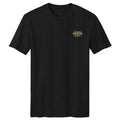 The Heritage Tee by American Cattle Co is a black short-sleeve shirt with a vintage 