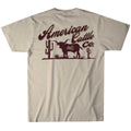 The cream Shadowhorn Tee from Rural Cloth features a bold longhorn silhouette between two cacti, with 