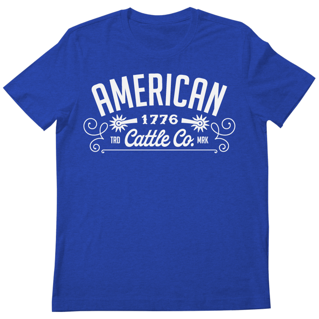 The Rural Cloth Western Tee is a blue shirt with 