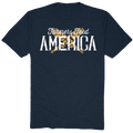 The Wheat X Tee-Heather Navy by Rural Cloth showcases a dark blue T-shirt with the white text 